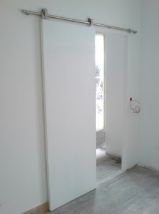 porte coulissante apparente